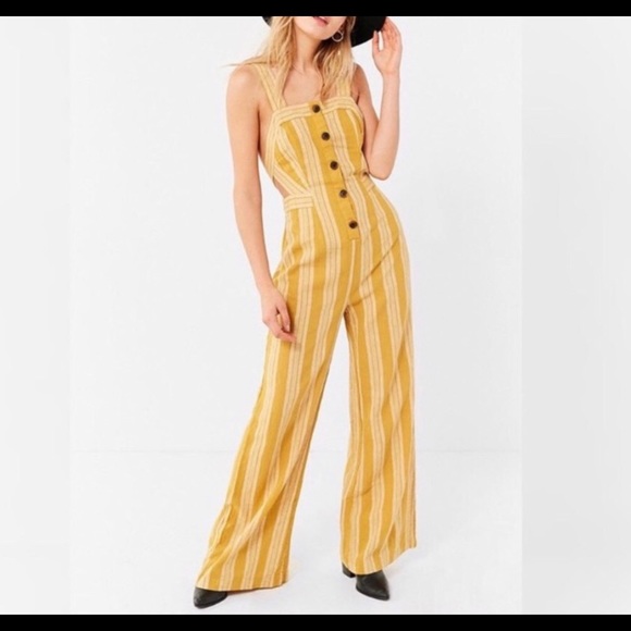 Urban Outfitters Pants - Urban Outfitters  mustard straight neck jumpsuit